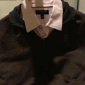 Brown Cashmere zipper Sweater
